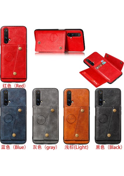Realme X50 5g Cüzdan Kılıf Için Cüzdan Kılıf Kart Tutucu Darbeye Kickstand (Yurt Dışından)
