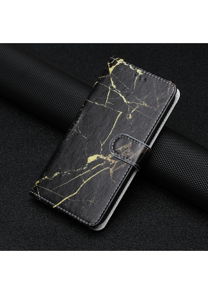 YH Mall Iphone 13 Mini Manyetik Mermer Desen Pu Deri Cüzdan Için Flip Case (Yurt Dışından)