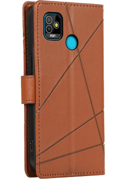 Tecno Pop 5 Darbeye Kickstand Üç Kart Yuvaları Şok Için Flip Case (Yurt Dışından)