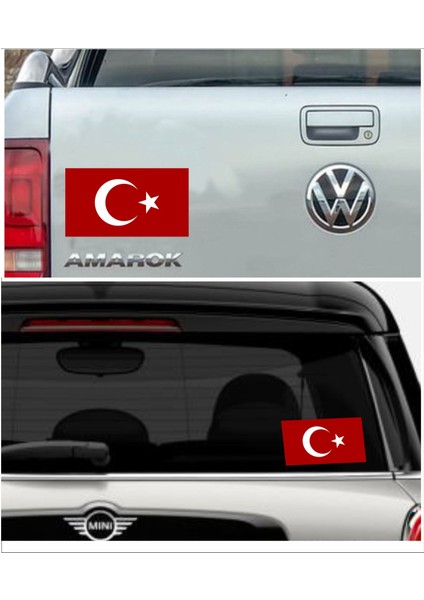 Türk Bayrağı Ay Yıldız Bayrak Araba Oto Motosiklet Karavan Sticker 00068