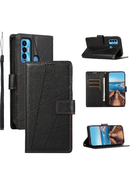 Tecno Camon 18I Kickstand Darbeye Dayanıklı Şok Emici Üç Için Flip Case (Yurt Dışından)