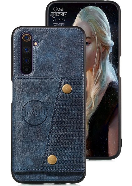 Realme 6 Pro Için Cüzdan Durumda Kart Tutucu Darbeye Koruyucu Cüzdan Kılıf (Yurt Dışından)