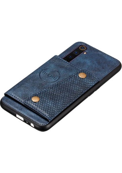 Realme 6 Pro Için Cüzdan Durumda Kart Tutucu Darbeye Koruyucu Cüzdan Kılıf (Yurt Dışından)