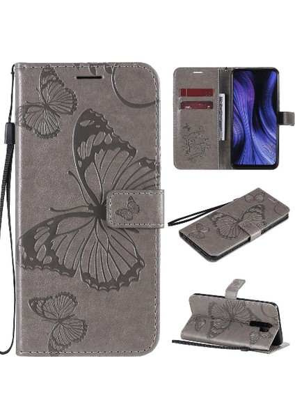 Kart Yuvası ile Xiaomi Redmi 9 Pu Deri Flip Kickstand Için Flip Case (Yurt Dışından)