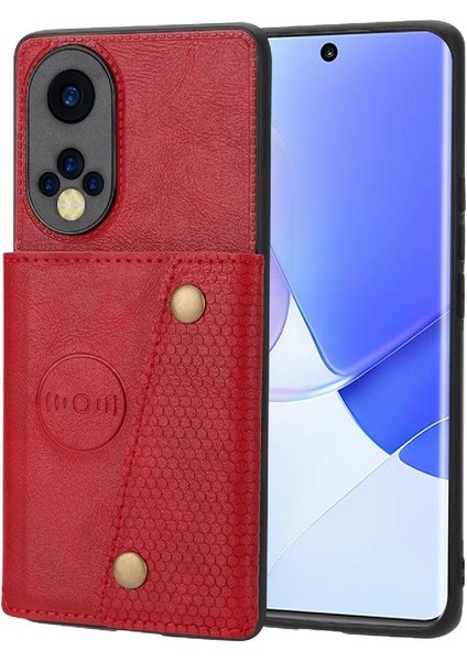 Cüzdan Kılıf Için Huawei Nova 9 Darbeye Koruyucu Kickstand Buit Demir (Yurt Dışından)