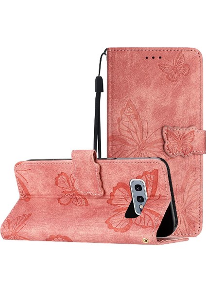 Samsung Galaxy S10E Pu Deri Cüzdan Kart Yuvaları Tutucu Için Flip Case (Yurt Dışından)
