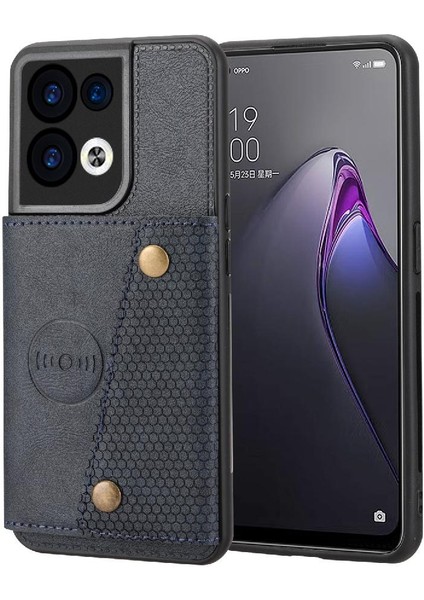 Oppo Reno8 Pro Kart Tutucu Için Cüzdan Kılıf Kickstand Darbeye Koruyucu (Yurt Dışından)