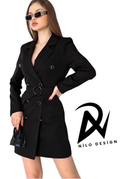 Uzun Blazer Ceket Elbıse, Blazer , Ceket