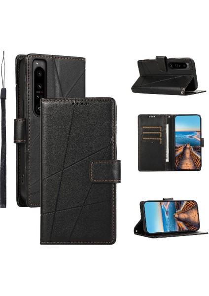 YH Mall Sony Xperia 1 Iv Için Flip Case Şok Emici Darbeye Kickstand Üç (Yurt Dışından)