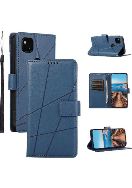 Google Piksel 4A Kickstand Üç Kart Yuvaları Darbeye Şok Için Flip Case (Yurt Dışından)