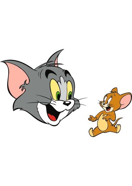 Sticker Master Tom ve Jerry Head Araba Sticker Motor Bisiklet Laptop Sticker Etiket Çıkartma