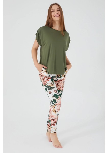 Kadın Yeşil Pijama Takımı