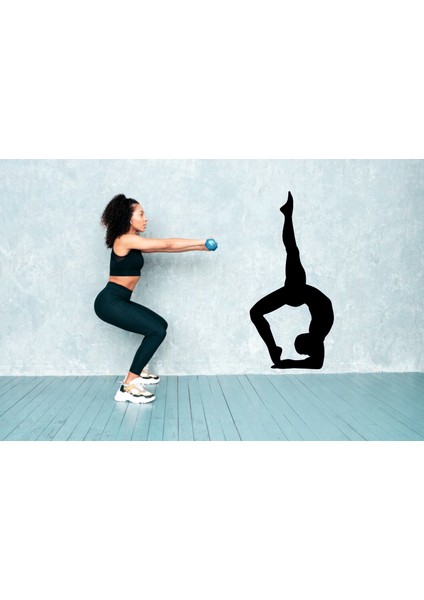 Plates Topu - Kadın Fitness Dekoratif Duvar Sticker, Çıkartma, Etiket