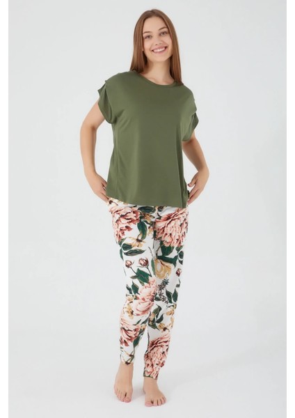 Kadın Yeşil Pijama Takımı