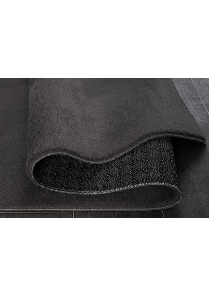 Frt Siyah Dekoratif Peluş Puffy Kaymaz Taban Salon Mutfak Çocuk Odası Koridor Halısı fiyatları