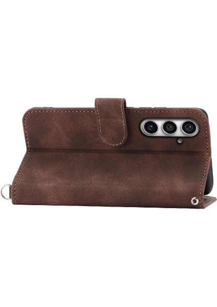 Samsung Galaxy S23 Fe Çoklu Kredi Kartı Yuvaları Bileklik Için Flip Case (Yurt Dışından)