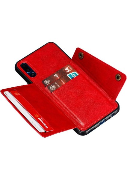 Mays Shop Cüzdan Kılıf Için Huawei Y9S Kart Tutucu Kickstand Cüzdan Kılıf Darbeye (Yurt Dışından)