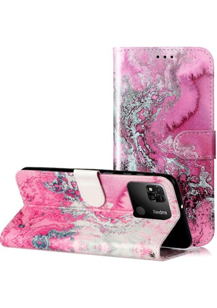 Xiaomi Redmi 9c Için Flip Case Pu Deri Cüzdan Tam Koruma Kartı Yuvaları (Yurt Dışından)