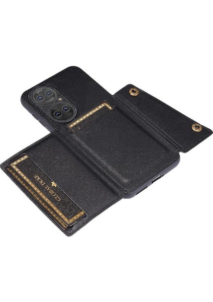 Cüzdan Kılıf Huawei P50E Darbeye Koruyucu Buit Demir Cüzdan Kılıf (Yurt Dışından)