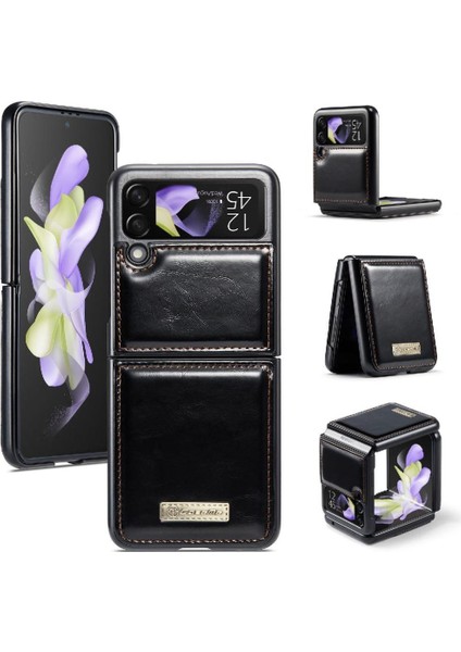 Samsung Galaxy Z Flip 4 Için Flip Case 5g Kickstand Kart Tutucu Retro (Yurt Dışından)