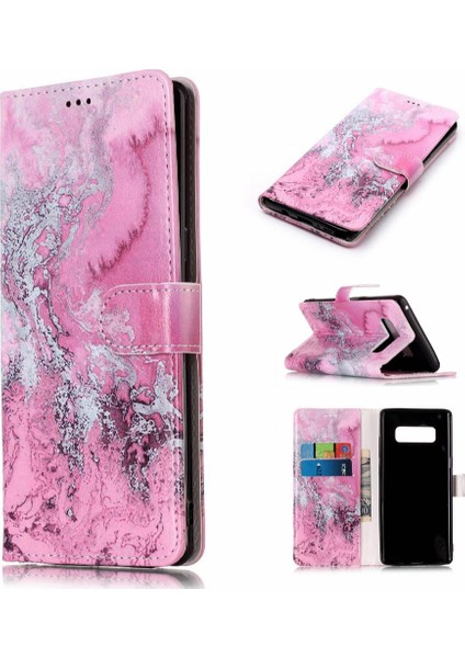 Samsung Galaxy Not 8 Için Flip Case Pu Deri Cüzdan Tam Koruma Kartı (Yurt Dışından)