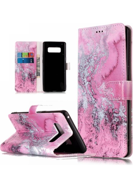 Samsung Galaxy Not 8 Için Flip Case Pu Deri Cüzdan Tam Koruma Kartı (Yurt Dışından)