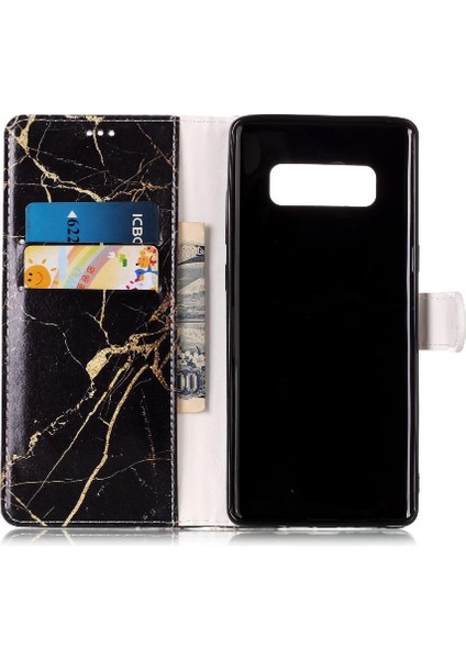 Samsung Galaxy Not 8 Için Flip Case Pu Deri Cüzdan Tam Koruma Kartı (Yurt Dışından)