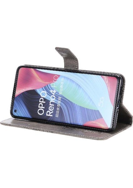 Oppo Için Flip Case Oppo 4 Pro 5g Flip Kickstand Kart Yuvası Standı ile Pu (Yurt Dışından)