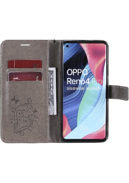 Oppo Için Flip Case Oppo 4 Pro 5g Flip Kickstand Kart Yuvası Standı ile Pu (Yurt Dışından)