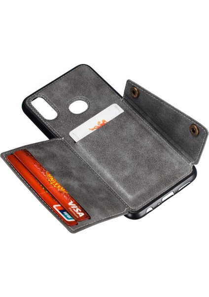 Samsung Galaxy A10S/M01S Kart Tutucu Kickstand Cüzdan Kılıf Için Cüzdan Kılıf (Yurt Dışından)