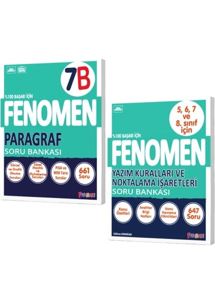 Fenomen Yayıncılık 7 Paragraf B Soru Bankası - Yazım Kuralları ve Noktalama İşaretleri Soru Bankası 2 Kitap