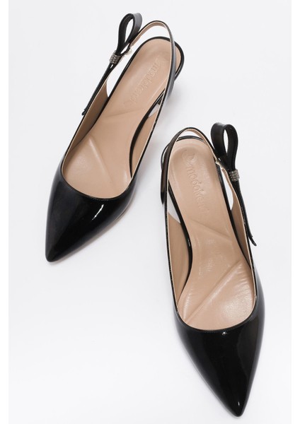 Kadın Stiletto Ayakkab SİYAH RUGAN fırsatları