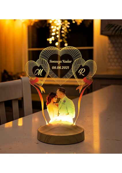 Sevgililere Özel Resimli Yıldönümü Hediyesi, Fotoğraflı Aşk Hediyesi 3D Led Lamba, Fotoğraflı Sevgililer Günü 14 Şubat Hediyesi Gece Lambası modelleri