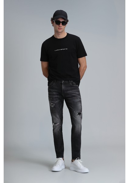 Lotus Smart Jean Erkek Pantolon Slim Fit Siyah