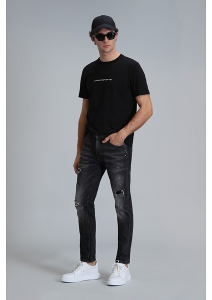 Lotus Smart Jean Erkek Pantolon Slim Fit Siyah