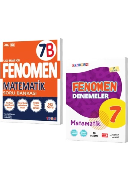 Fenomen Yayıncılık 7 Matematik B Soru Bankası - Deneme2 Kitap