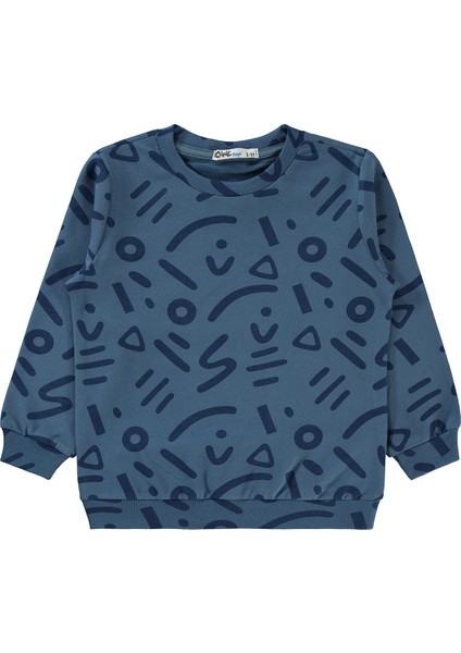 Erkek Çocuk Sweatshirt 2-5 Yaş Indigo