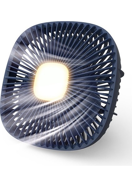 USB Şarj Edilebilir Kamp Fanı 4 Hızları LED Işık ile Asılı Fan 360 ° Döndürme El Fan Kamp Ofisi Için Açık Gürültüsüz Fan Elektrikli Kişisel Soğutma Fanı (Yurt Dışından)