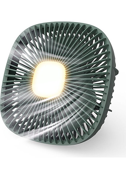 USB Şarj Edilebilir Kamp Fanı 4 Hızları LED Işık ile Asılı Fan 360 ° Döndürme El Fan Kamp Ofisi Için Açık Gürültüsüz Fan Elektrikli Kişisel Soğutma Fanı (Yurt Dışından)