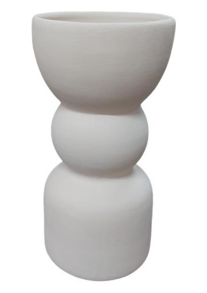 Seramik Triple Vazo 23X12CM
