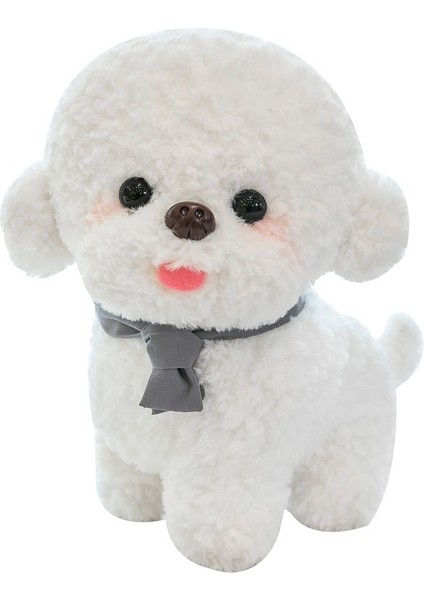 Sevimli Teddy Dog Doll Peluş Oyuncak Simülasyon Köpek Bichon Frise Doll Çocuk Bez Bebek (Yurt Dışından)