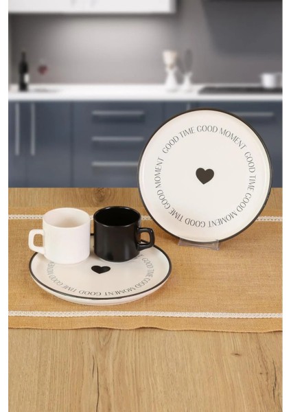 Kalp Model 4 Parça Mini Servis Seti