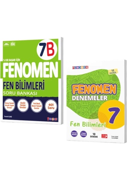 Fenomen Yayıncılık 7 Fen Bilimleri B Soru Bankası – Deneme 2 Kitap