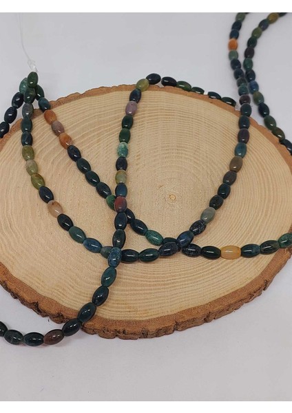 Akik Taşı Arpa Kesim Dizi 6*8.5mm (49998) fırsatları