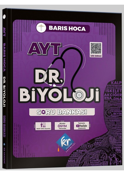 Kr Akademi Yayınları Barış Hoca AYT Dr. Biyoloji Soru Bankası