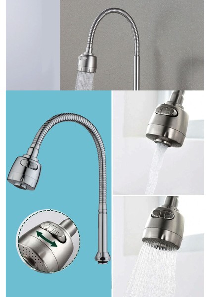 Tekno Trust Krom Kubar Başlık Çift Fonksiyonlu