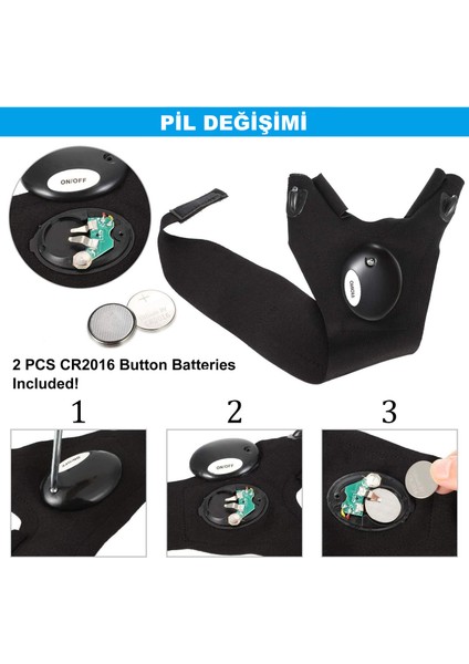 Fenerli 2 Parmak Balıkçı Eldiveni Kamp Eldiveni Iş ve Onarım Eldiveni AL4412