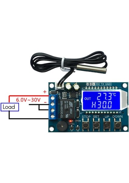 XY-T01 Sıcaklık Kontrol Devresi ve Röle Çıkışlı Dijital Termostat (6-30V)