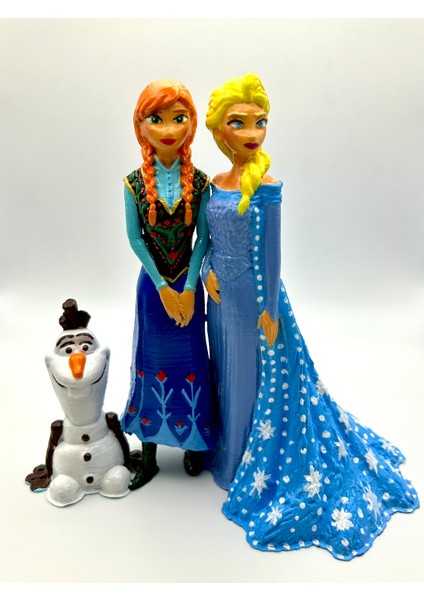 Frozen Karlar Ülkesi Elsa Anna Olaf Figürü - 3'ü 1 Arada