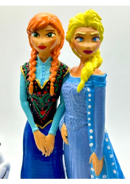 Frozen Karlar Ülkesi Elsa Anna Olaf Figürü - 3'ü 1 Arada